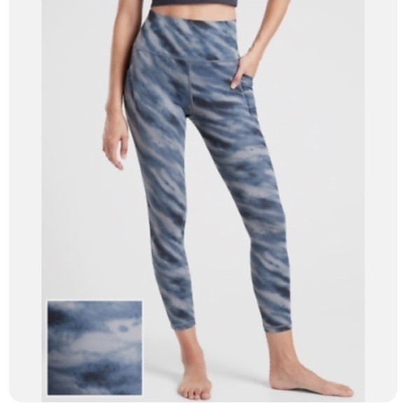 ATHLETA Salutation Stash Pocket II High Rise Leggings Calypso Blue size XL - Picture 1 of 8